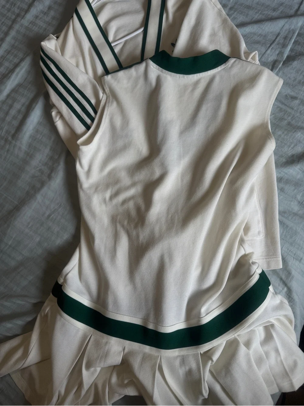 SET of Adidas tennis Luxe Cardigan + Dress off white S/M - Picture 10 of 12